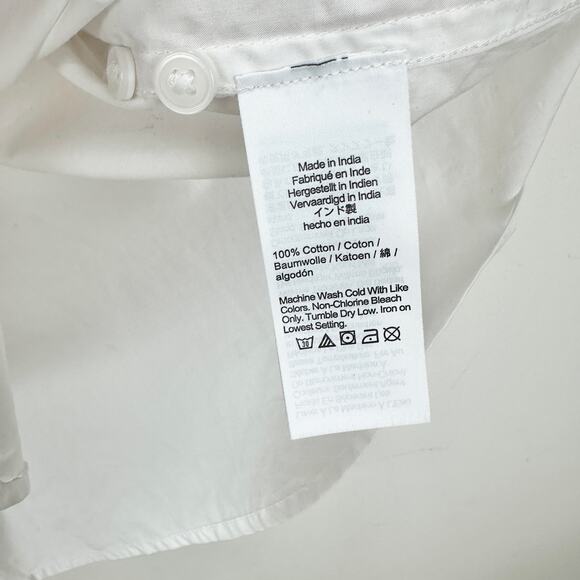 J.Crew Garcon Classic Shirt Button Up Cotton Poplin White Minimalist US 2 NWT - Picture 9 of 12